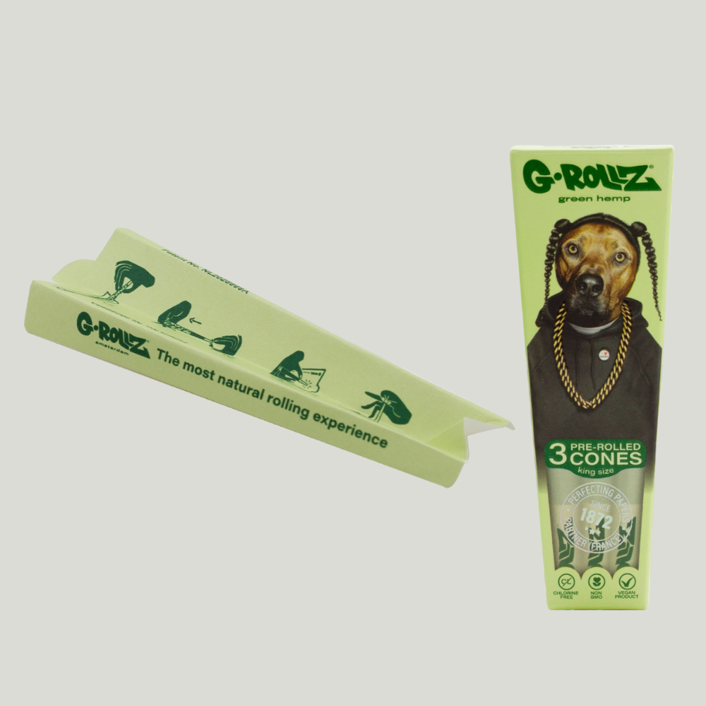 G.ROLLZ PACK DE 3 CONOS KING SIZE ORGANIC GREEN HEMP