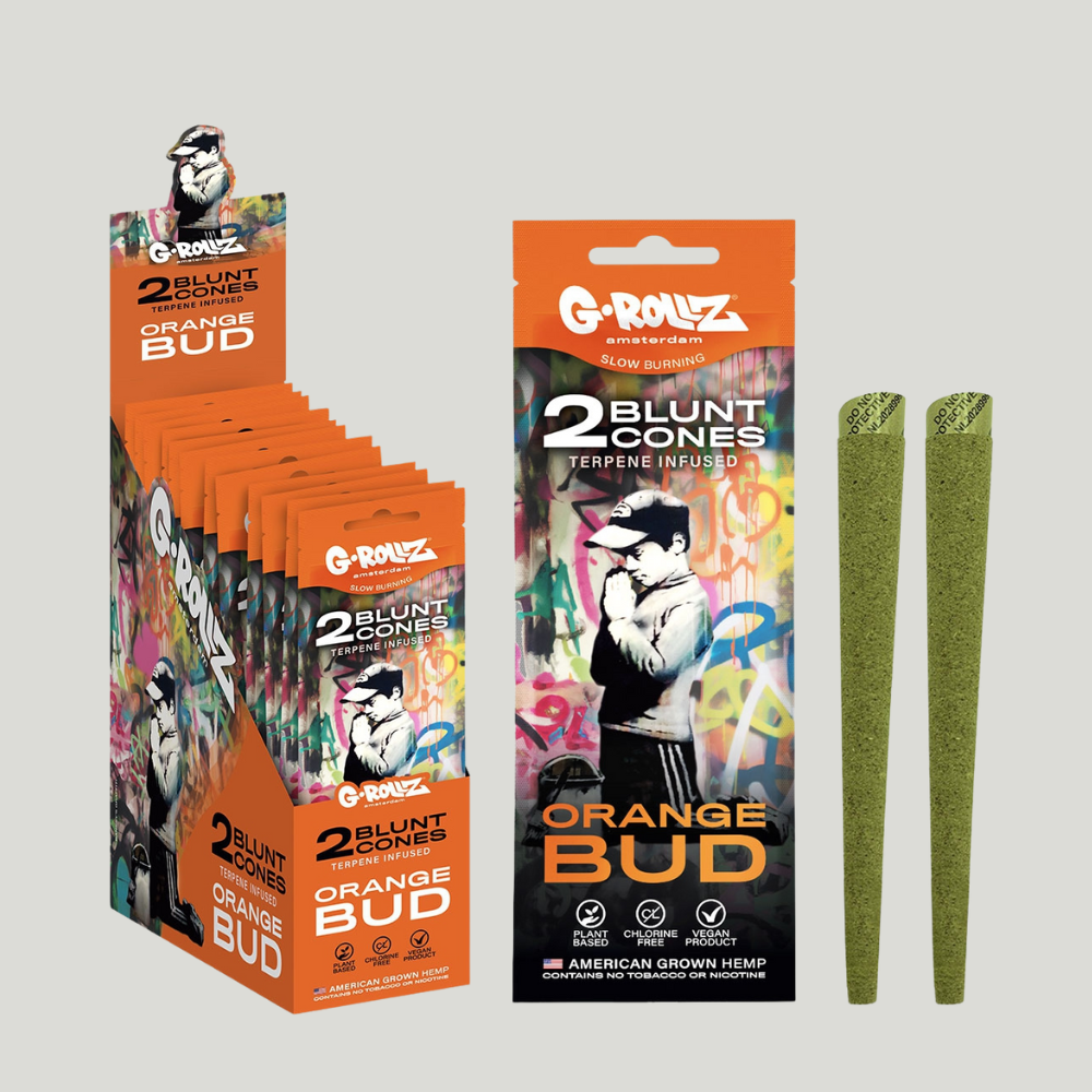 G-Rollz | 2 conos de CBD preenrollados con infusión de terpeno 'Orange Bud y Lemon Haze'